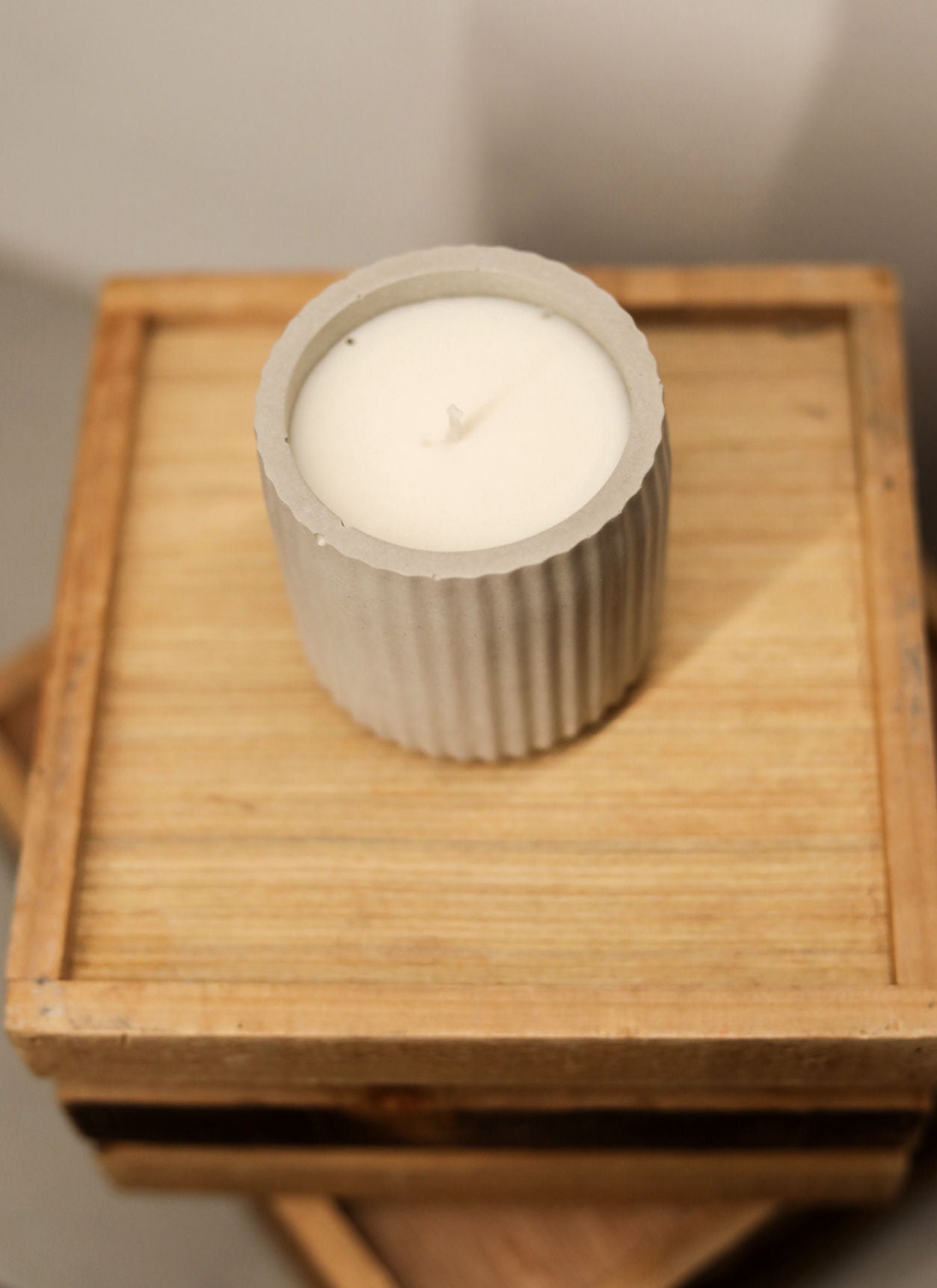 Ribbed Concrete Candle - 6oz