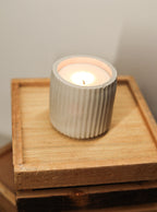 Ribbed Concrete Candle - 6oz