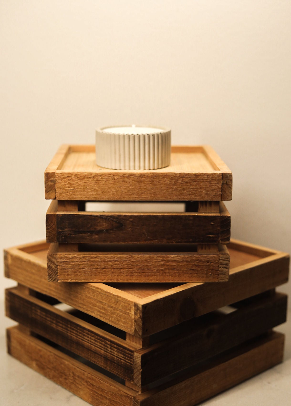 Ribbed Concrete Candle - 3oz