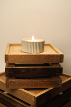 Ribbed Concrete Candle - 3oz